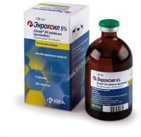 КРКА ЭНРОКСИЛ 5% 100 мл антибиотик широкого спектра действия 1х40