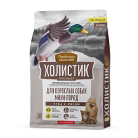 ДЕРЕВЕНСКИЕ ЛАКОМСТВА ХОЛИСТИК ПРЕМЬЕР 3 кг полнорационный сухой корм для взрослых собак мини-пород утка с рисом 