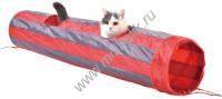 HOMECAT 130 см х 25 см игровой туннель для кошек шуршащий в полоску