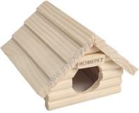 HOMEPET 13 см х 13,5 см х 10 см домик для мелких грызунов деревянный