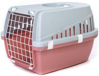 SAVIC Переноска TROTTER-1 49х33х30см металлическая дверка серый/пыльно-розовый 