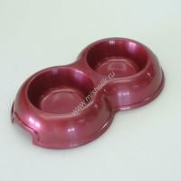 HOMEPET 2х200 мл миска для животных красный перламутр