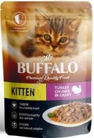 MR.BUFFALO KITTEN 85 г пауч влажный корм для котят индейка на пару в соусе 