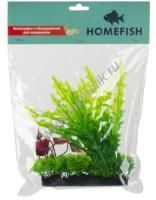 HOMEFISH 17 см Асплениум и людвигия растение для аквариума пластиковое с грузом