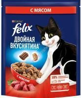 Felix Двойная вкуснятина 200 г сухой корм для взрослых кошек Мясо 