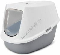 SAVIC ROBIN туалет для кошек закрытый белый серый