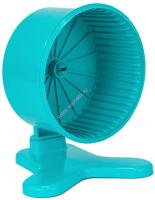 HOMEPET D 9 см колесо для грызунов полузакрытое с подставкой пластиковое бирюзовое 