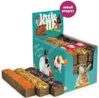 LITTLE ONE 85 г шоу бокс палочка для всех видов грызунов и кроликов из луговых трав с топпингом, ассорти из моркови, календулы и мальвы