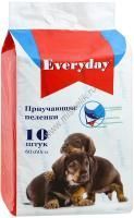 EVERYDAY 10 шт 60х60 см пеленки для животных впитывающие гелевые 