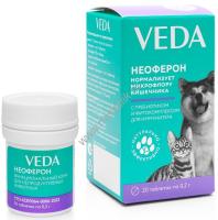 t VEDA НЕОФЕРОН 20 таб функциональный корм с пребиотиком и фитокомплексом для иммунитета и нормализации микрофлоры кишечника 1х10