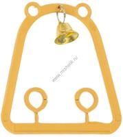 HOMEPET 9,5 см х 9,5 см качели для птиц с колокольчиком бежевые 