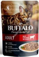 MR.BUFFALO ADULT 85 г пауч влажный корм для кошек говядина в соусе 