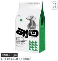 AJO Dog Mini Hypoallergenic 12 кг сухой полнорационный корм с гречкой для профилактики проявлений аллергии и нормализации пищеварения для взрослых собак миниатюрных и малых пород с индейкой