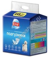 CLINY 12 шт XXS 1-2,5 кг подгузники для собак и кошек 