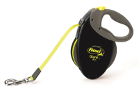 FLEXI Рулетка GIANT L ремень 8 м до 50 кг, чёрный/неон