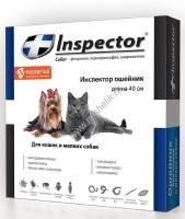 INSPECTOR 40 см ошейник от внешних и внутренних паразитов для кошек и мелких собак 1x30