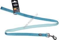 NOBBY CLASSIC PRENO длина 120 см ширина 15-20 мм поводок для собак нейлон голубой 1х72