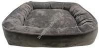 HOMEPET Plush 50 см х 45 см х 15 см лежак графит квадрат для домашних животных