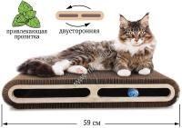 ЗВЕРЬЁ МОЁ Т-34 59 см х 30 см когтеточка-лежанка гофрокартон двухсторонняя с мячом