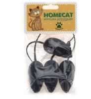 HOMECAT 4 шт 5 см игрушка для кошек мышки с пищалкой серые