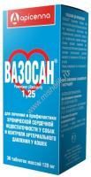 APICENNA ВАЗОСАН 125 мг 30 таблеток для собак лечение и профилактика хронической сердечной недостаточности и контроля артериального давления у кошек 1х50