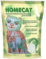 HOMECAT Алоэ Вера 3,8 л силикагелевый наполнитель для кошачьих туалетов с ароматом Алоэ Вера 