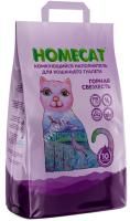 HOMECAT 10 л горная свежесть комкующийся наполнитель для кошачьих туалетов 