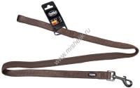 NOBBY CLASSIC PRENO длина 120 см ширина 15-20 мм поводок для собак нейлон коричневый 1х72