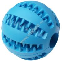 HOMEPET SILVER SERIES Ф 7 см игрушка для собак мяч для чистки зубов синий каучук