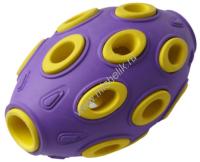 HOMEPET SILVER SERIES 7,6 см х 12 см игрушка для собак мяч регби фиолетово-желтый каучук