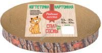 РОДНЫЕ МЕСТА Пень сосновый H 4 см D 35 см когтеточка средняя гофрокартон с пропиткой кошачьей мятой