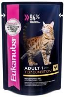 EUKANUBA ADULT TOP CONDITION CHICKEN 85 гр пауч влажный корм для взрослых кошек, курица в соусе 