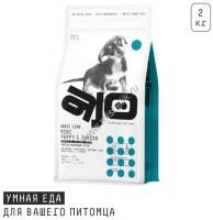 AJO Dog Mini Puppy Junior 2 кг сухой полнорационный корм для щенков малых пород курица с гречкой 