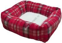 NOBBY KARELI 50 см х 50 см х 20 см лежак мягкий красный 1х16
