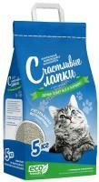 Счастливые Лапки ЭКОНОМ 5 кг комкующийся наполнитель для кошачьих туалетов 