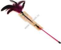 HOMECAT 59 см игрушка для кошек дразнилка с цветными перьями на пружине с колокольчиком