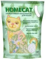 HOMECAT Мята 7,6 л силикагелевый наполнитель для кошачьих туалетов с ароматом мяты 