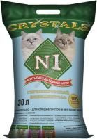 №1 CRYSTALS 30 л силикагелевый наполнитель для кошачьих туалетов