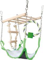 Подвесной мост с гамаком для грызунов, 17х15х22 см, нейлон