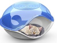 GEORPLAST DUCK PILLOW TRANSPARENT домик для кошки пластик с подушкой 