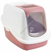 SAVIC NESTOR 56 см х 39 см х 38,5 см туалет для кошек закрытый белый, пыльно-розовый 