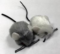 ЗООНИК 4,5 см 2 шт игрушка для кошек мышь меховая