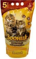 ЗООНИК 5 л древесный комкующийся наполнитель для кошачьих туалетов для длинношерстных кошек