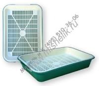 ZOOexpress АДАМ 38,5х27х6,5 см туалет для кошек с сеткой на высоких ножках 