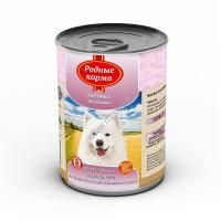 РОДНЫЕ КОРМА 970 г консервы для собак курочка по-елецки 