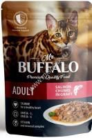 MR.BUFFALO ADULT HAIR & SKIN 85 г пауч влажный корм для кошек с чувствительной кожей лосось в соусе 