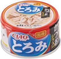 INABA Ciao Toromi 80 г консервы для кошек куриное филе с тунцом кацуо и мальками ширасу в бульоне 