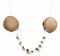 Два кокосовых домика с мостиком, для грызунов, ф 13 х 100 см