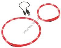NOBBY 70 см шнур для собак светодиодный на аккумуляторе красная