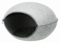 Лежак-пещера Luna, войлок, 58 х 39 х 54 см, светло-серый